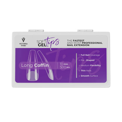 Victoria Vynn Soft Gel Tips Set With Long Coffin Tips