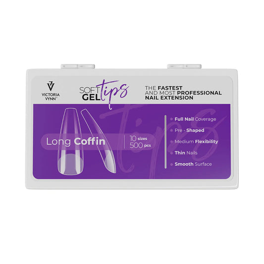 Victoria Vynn Soft Gel Tips Long Coffin Tips