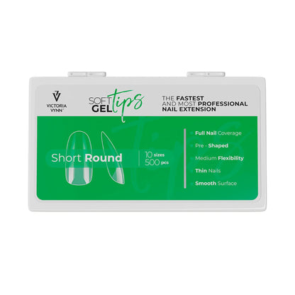 Victoria Vynn Soft Gel Tips Set With Short Round Tips
